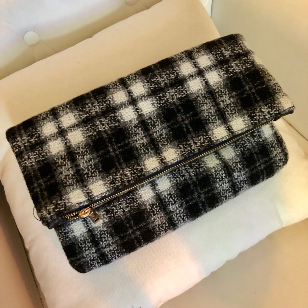 BP By Nordstrom Plaid Foldover Clutch